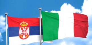 Italija-Srbija flag