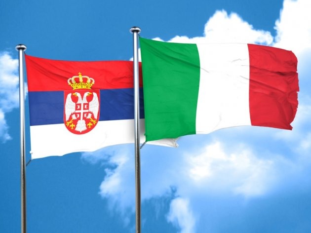 Italija-Srbija flag