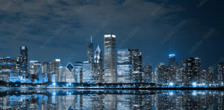 Chicago Downtown at Night