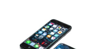 two black smartphones