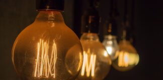 selective focus photography of light bulb