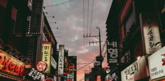 city under cloudy sky