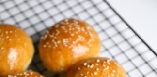 brown bread on white paper
