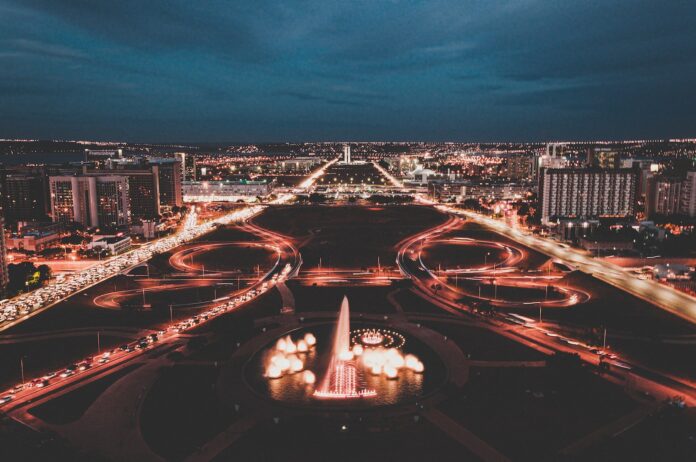 time lapse photography of city lights during night time