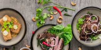 cooked dish on gray bowl