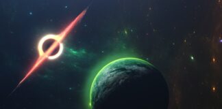 an artist's rendering of a distant object in space