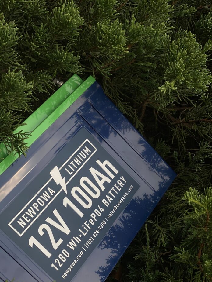 a blue sign with white text