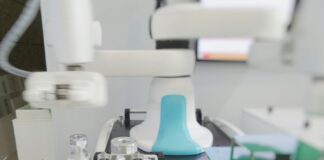 gray metal machine stand