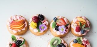 assorted donuts top of white area