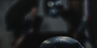 pair of black boxing gloves