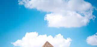 a large pyramid in the middle of a desert