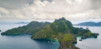 landscape photography of islet