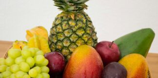 assorted fruits on brown woven basket