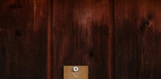 brown wooden wall mounted device