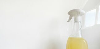 yellow lemon fruit beside clear glass bottle