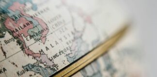 closeup photo of world globe