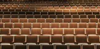 empty brown theater chairs