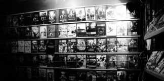 a room filled with lots of records and cds