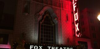 Fox Theatre at nighttime