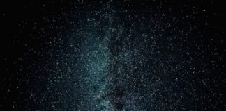 the night sky with stars and the milky