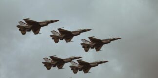 six fighter jets