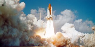 Space Shuttle Challenger launches from Kennedy Space Center