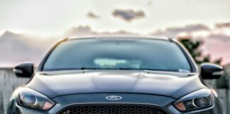 black Ford car