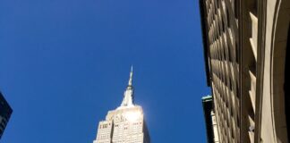 man's eye view of Empire State Building