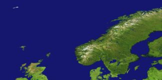 satellite photo of islands