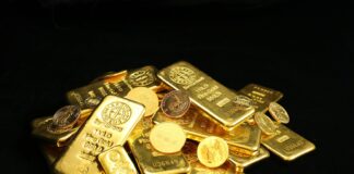 gold and silver round coins