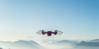 turned-on drone