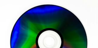 green blue and black compact disc