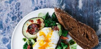 vegetable salad served on plate