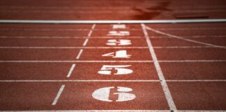 brown track and field