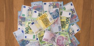 10 and 5 euro banknotes