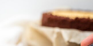 cheesecake with pink toppings