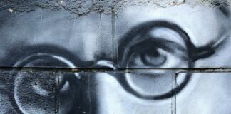 portrait of man graffiti