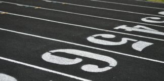 aerial view photography of number on ground