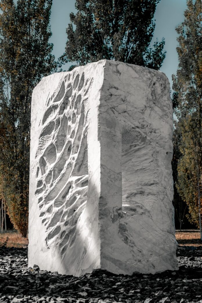 a large rock with a hole in it