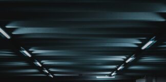 black car in a tunnel