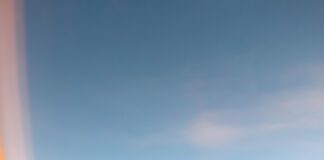 outside view of airplane flying on air