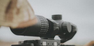 a person holding a gun