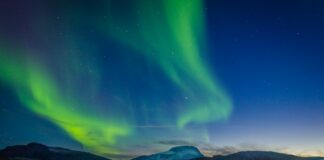 aurora borealis over body of water during nighttime