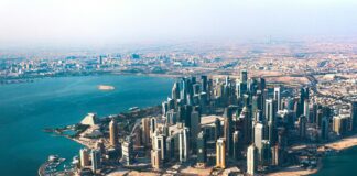 aerial photography of concrete buildings