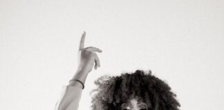 a person with curly hair