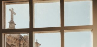 opened white wood-framed glass window