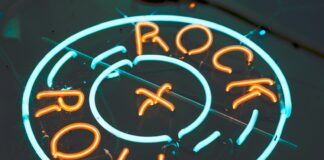 blue and white love neon light signage