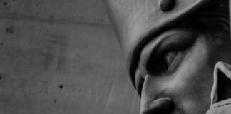 grayscale photo of persons face