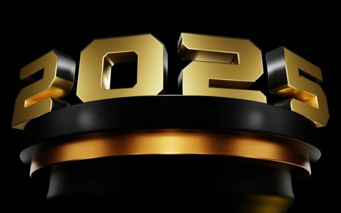A black and gold sign with the number twenty two