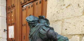 a statue of a person in armor